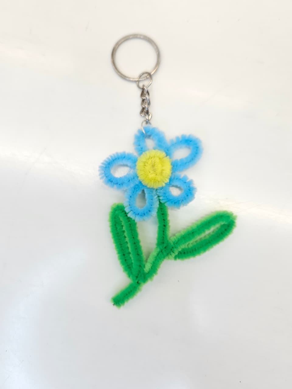 Blue Daisy Keychain