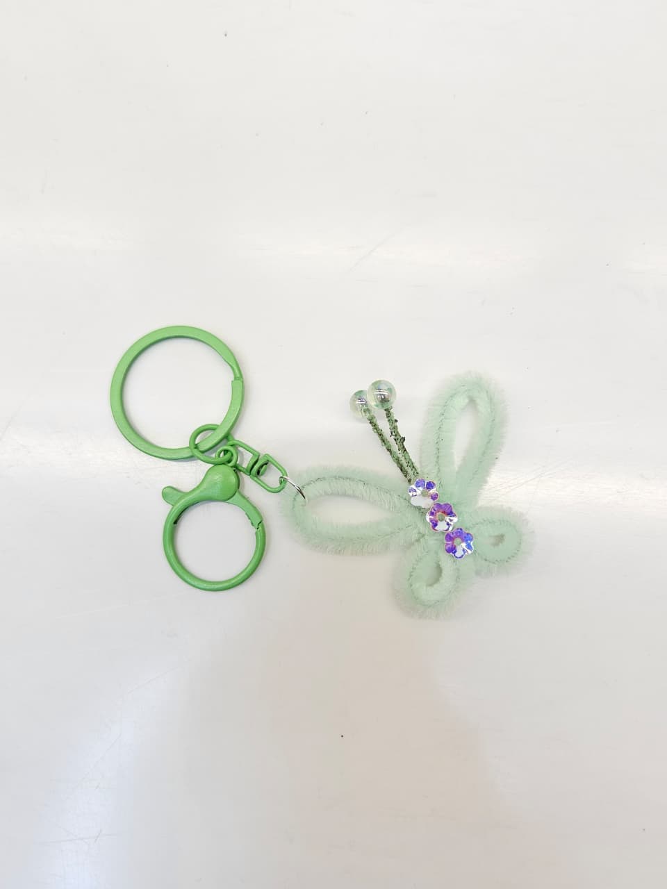 Mint Butterfly Keychain