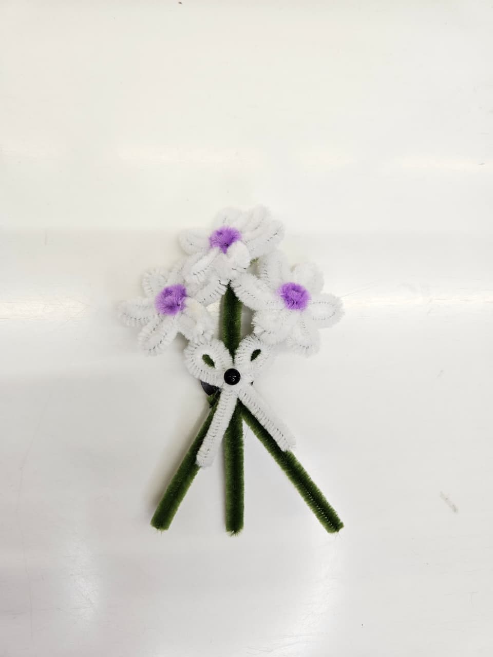 White Blossom Fridge Magnet